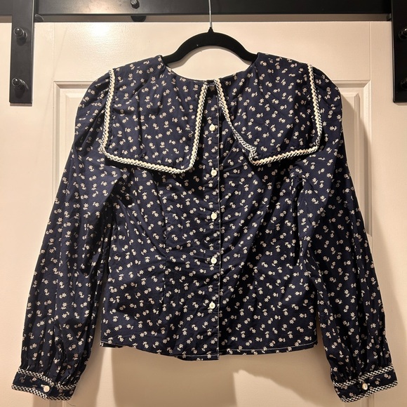 Doen Navy Floral Blouse - Picture 5 of 13